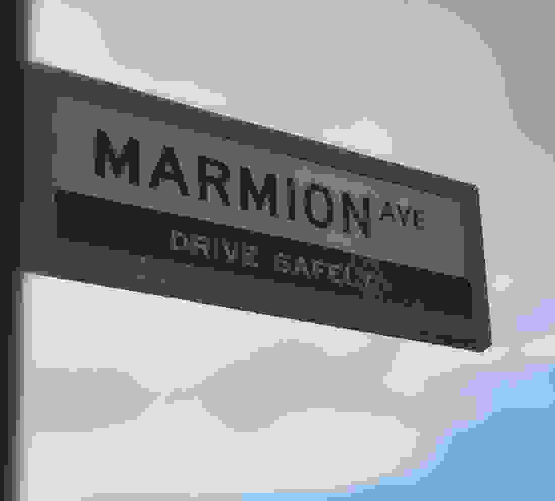 Marmion Ave road sign
