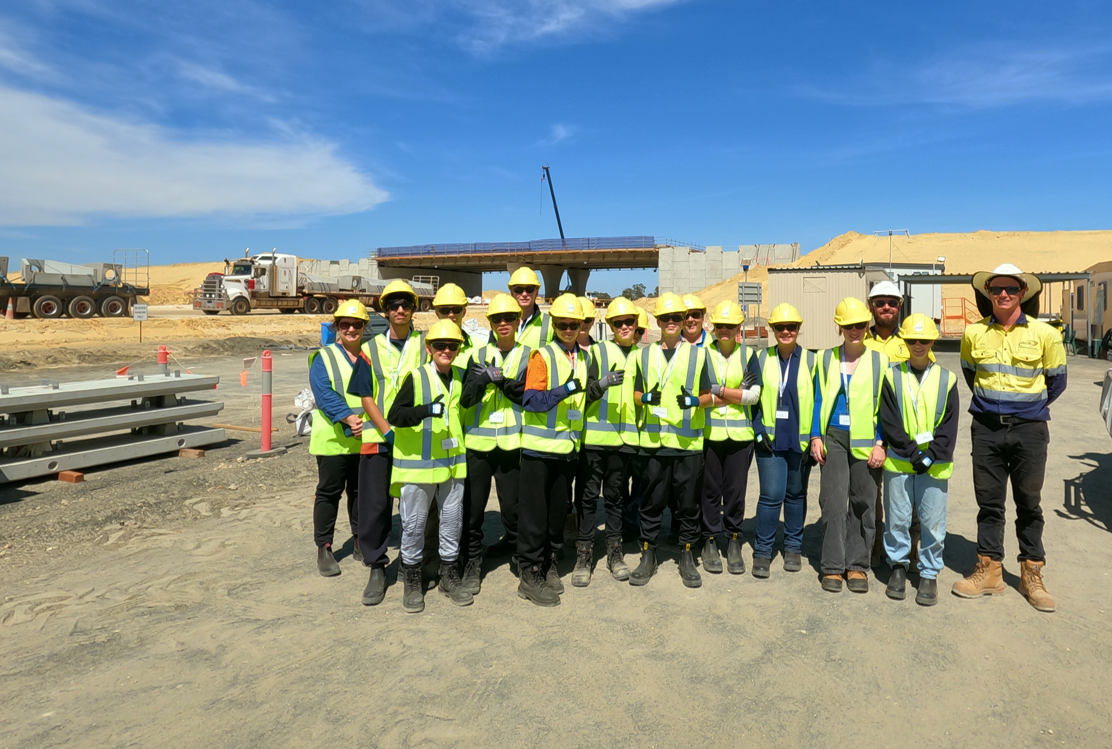 BORR - News - Students at the Raymond Road project site