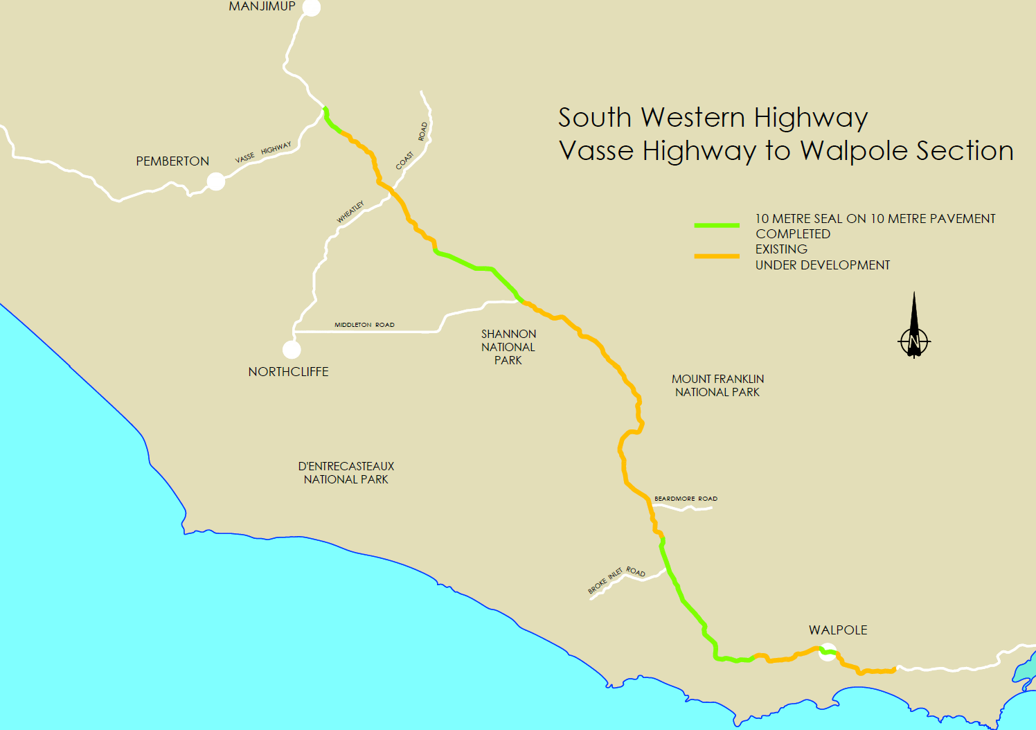 South Western Highway Upgrades - Project map (small) - April 23