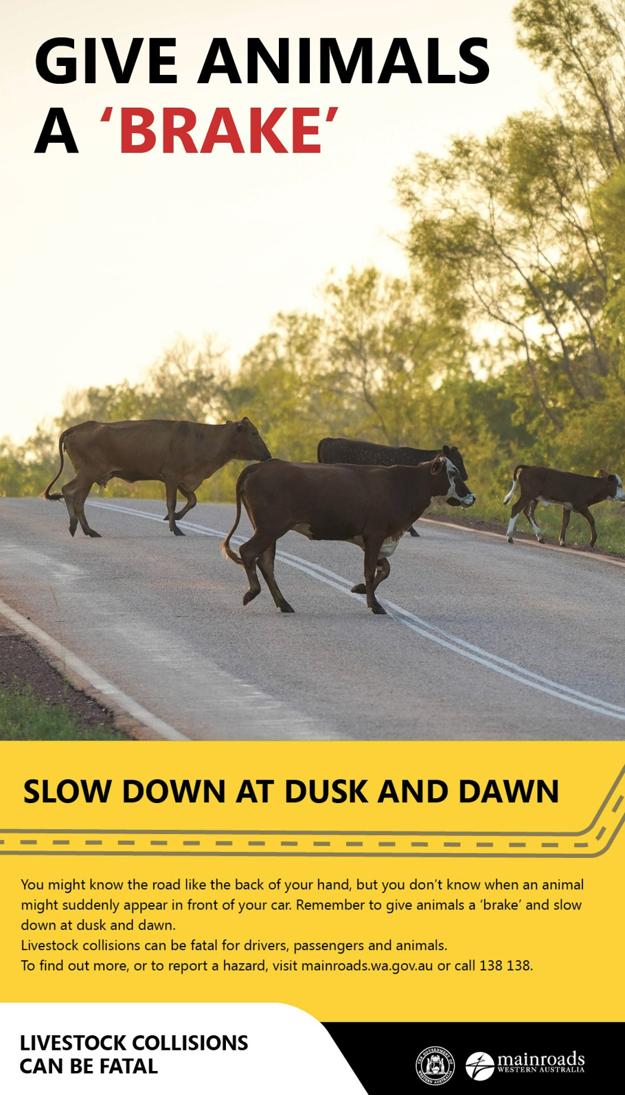 Give animals a brake - Image