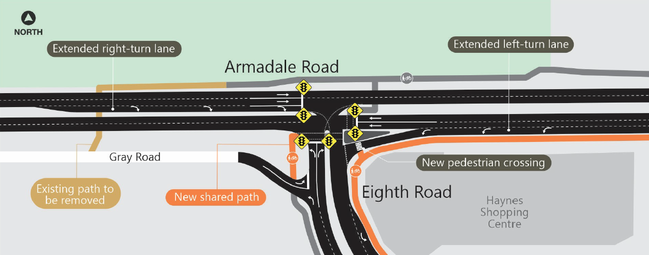Armadale Road and Eighth Road Intersection Upgrade project map