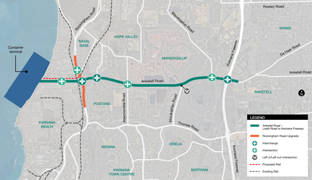 Anketell Road Upgrade - Project Map