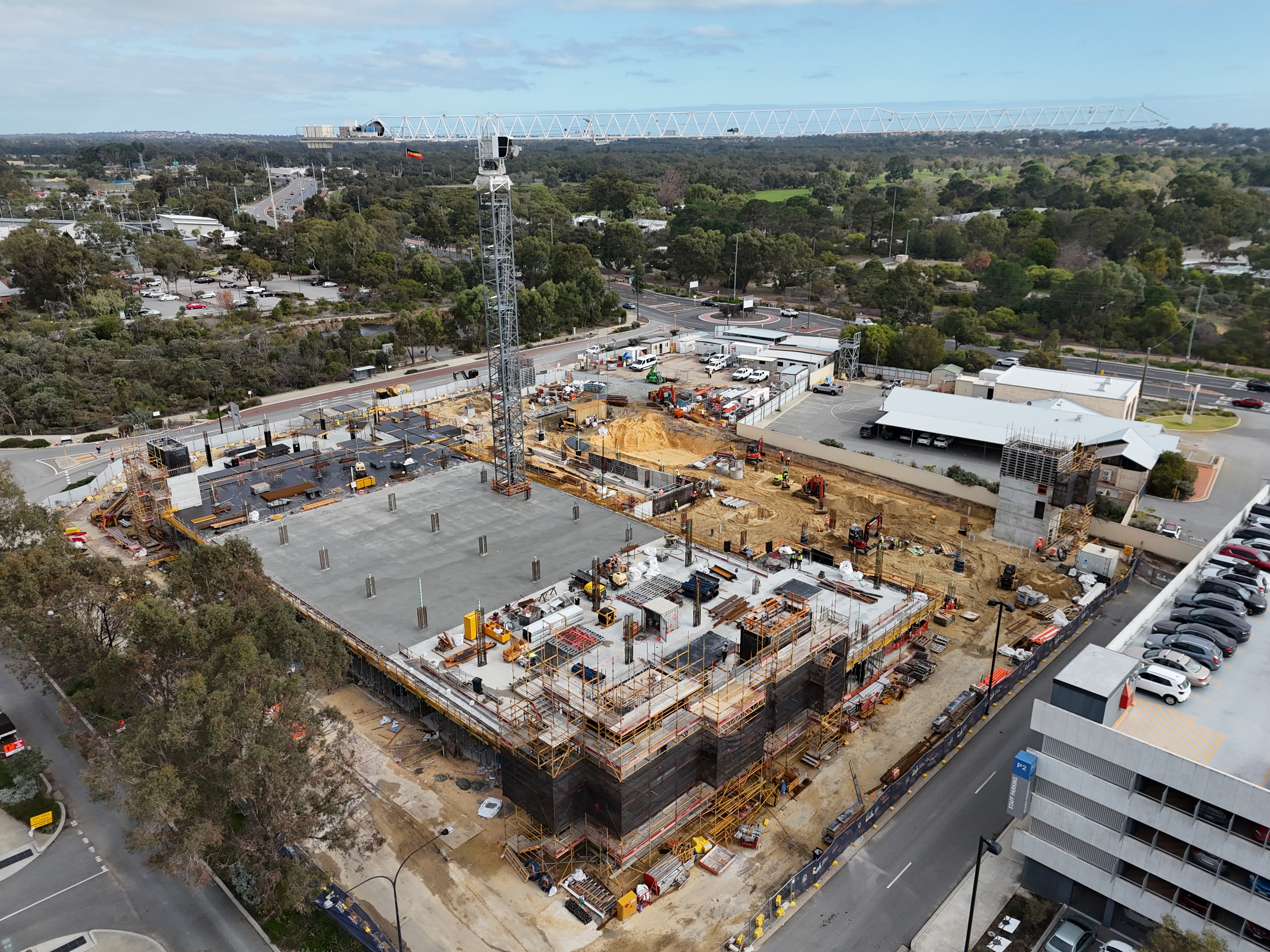 Fiona Stanley precinct car park in construction