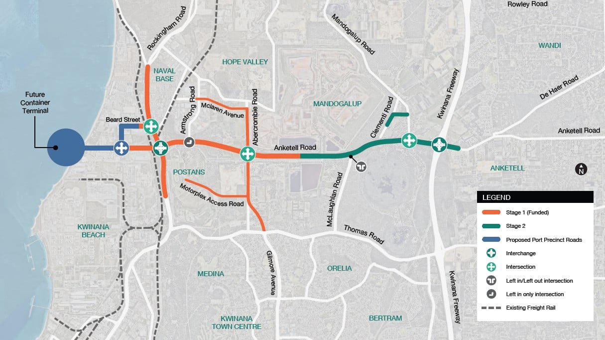 Anketell Road Upgrade - Project Map