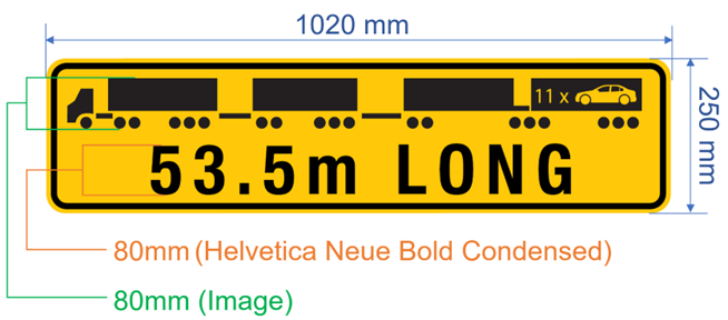 RAV Warning Sign with Sizing Specifications