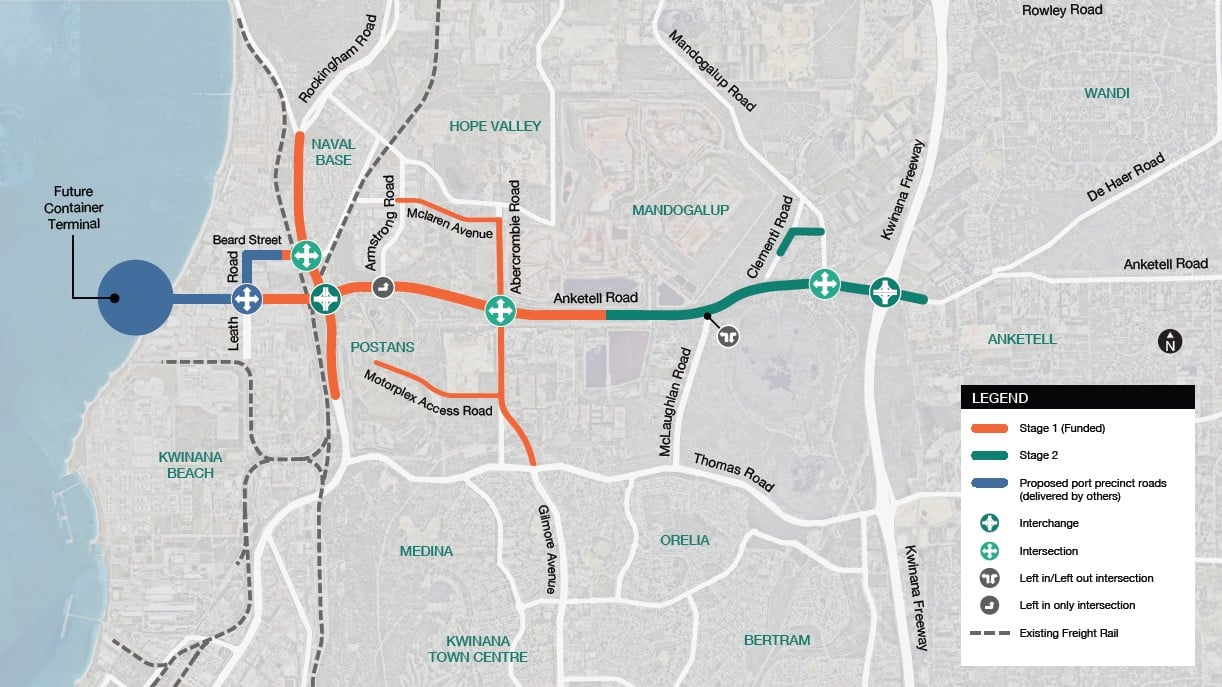 Anketell Road Upgrade - Project Map