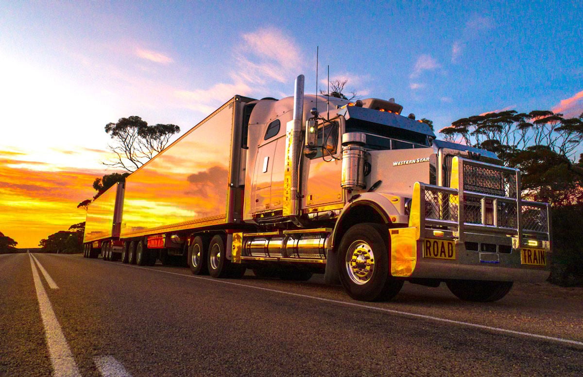 Heavy truck parked up