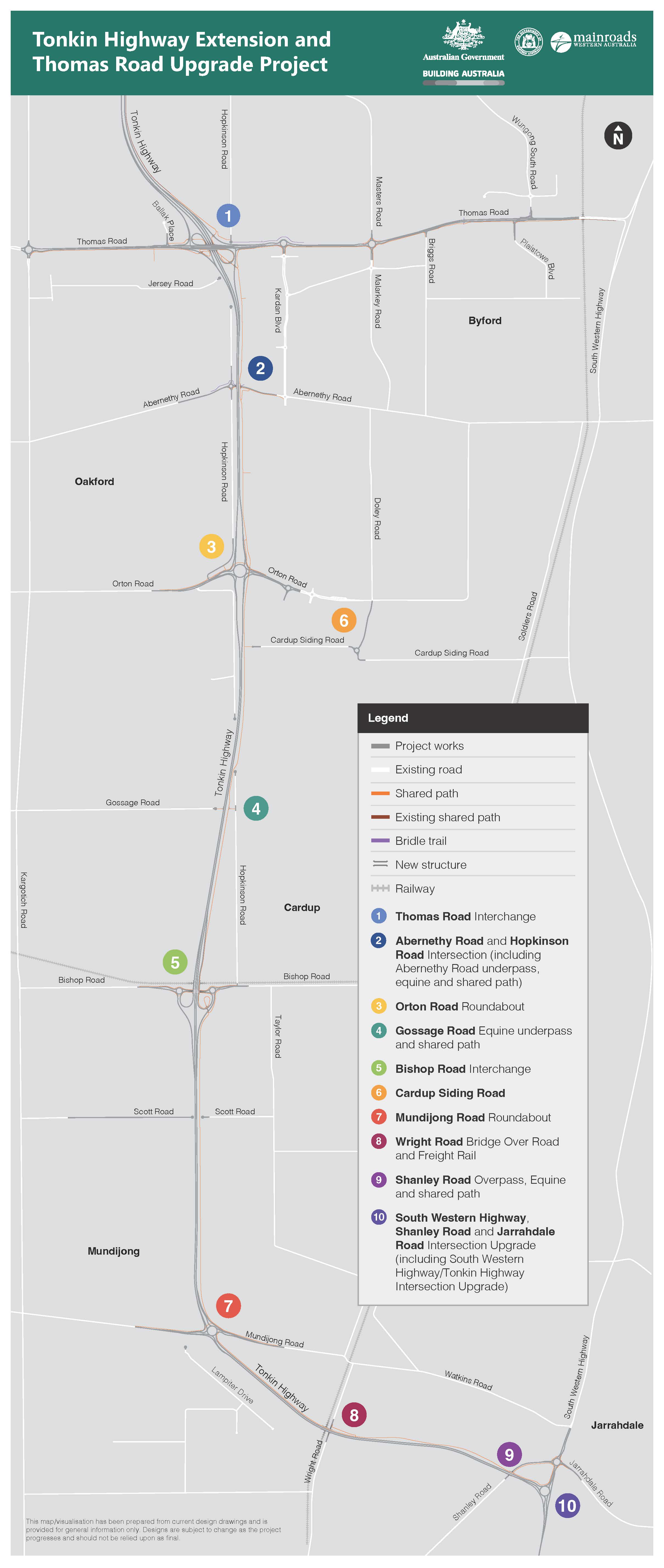 Tonkin Highway Extension - Project Map September 2025 image