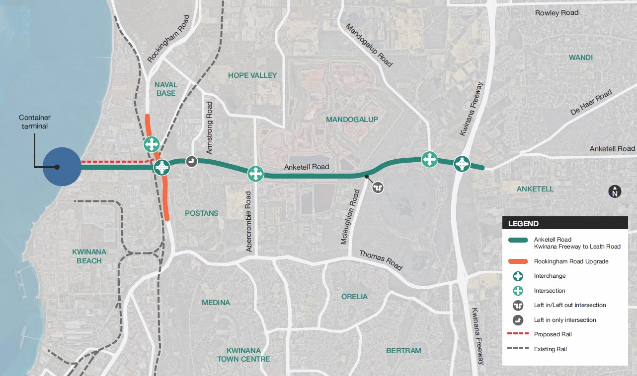 Anketell Road Upgrade - Project Map