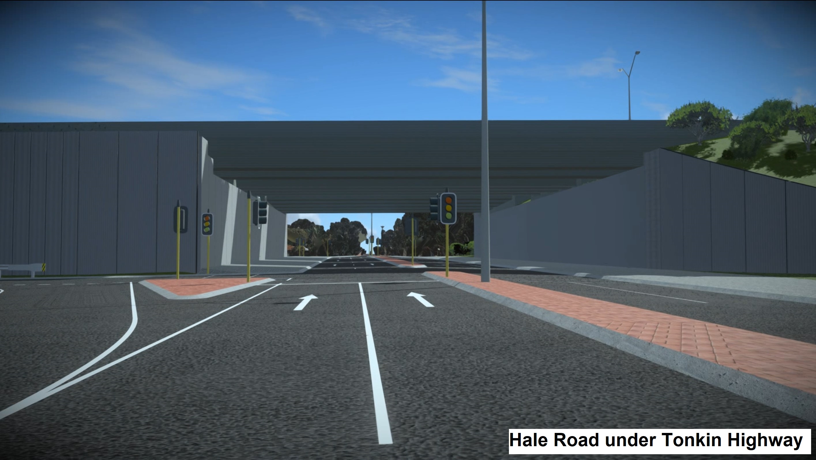 Tonkin Hwy Corridor - impressions - Hale Road under Tonkin Highway 
