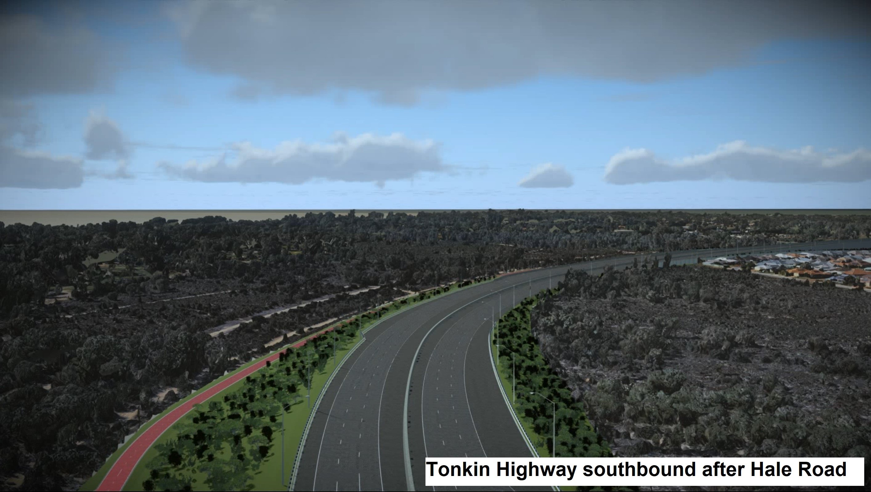 Tonkin Hwy Corridor - impressions - Tonkin Highway southbound after Hale Road