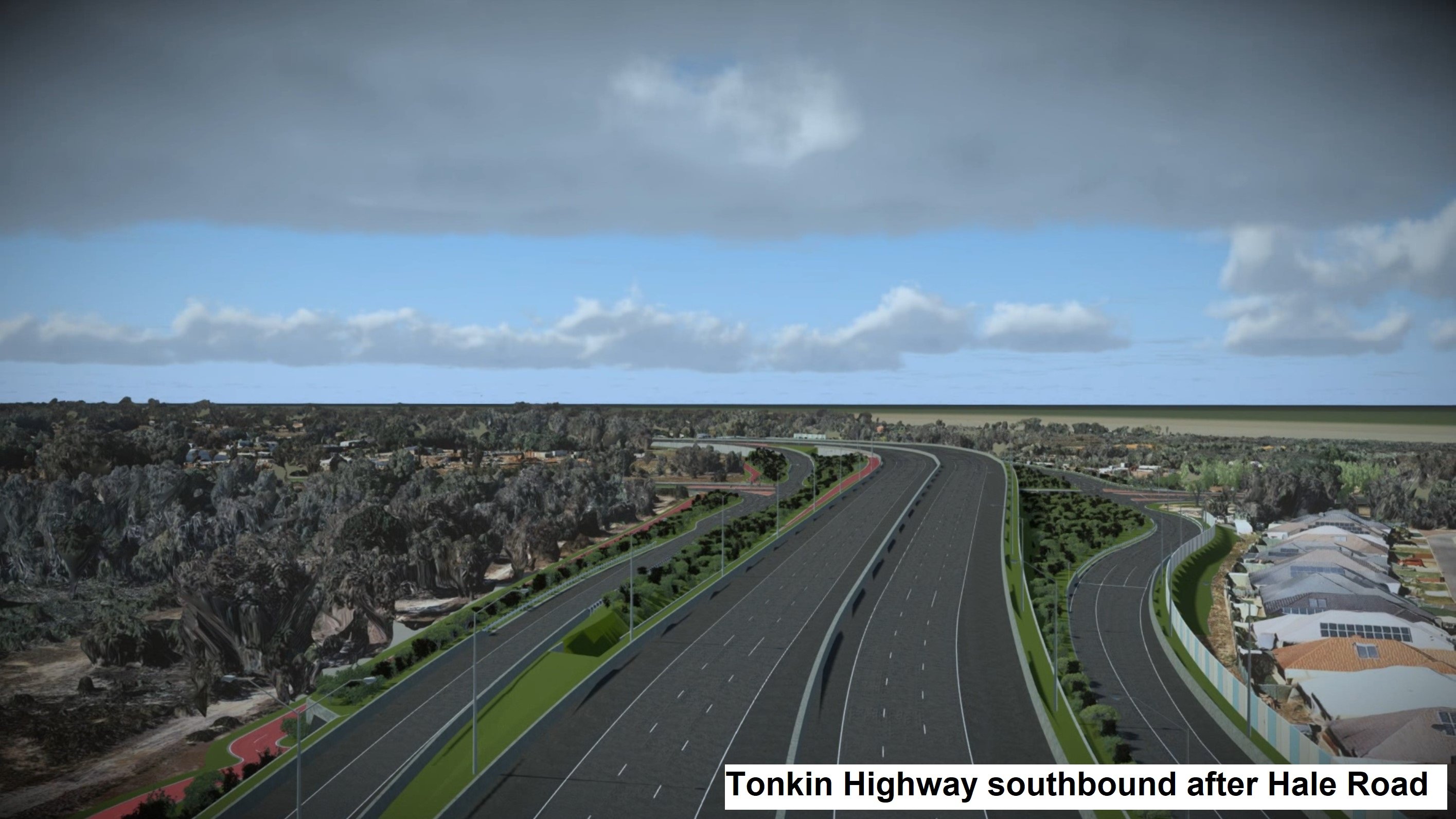 Tonkin Hwy Corridor - impressions - Tonkin Highway southbound after Hale Road