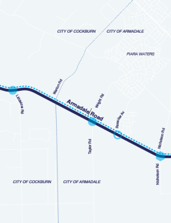 Armadale Road Upgrade map.png