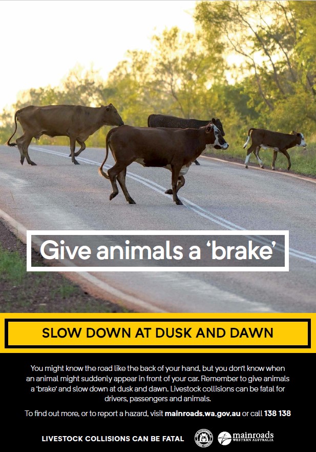 Give animals a brake campaign poster