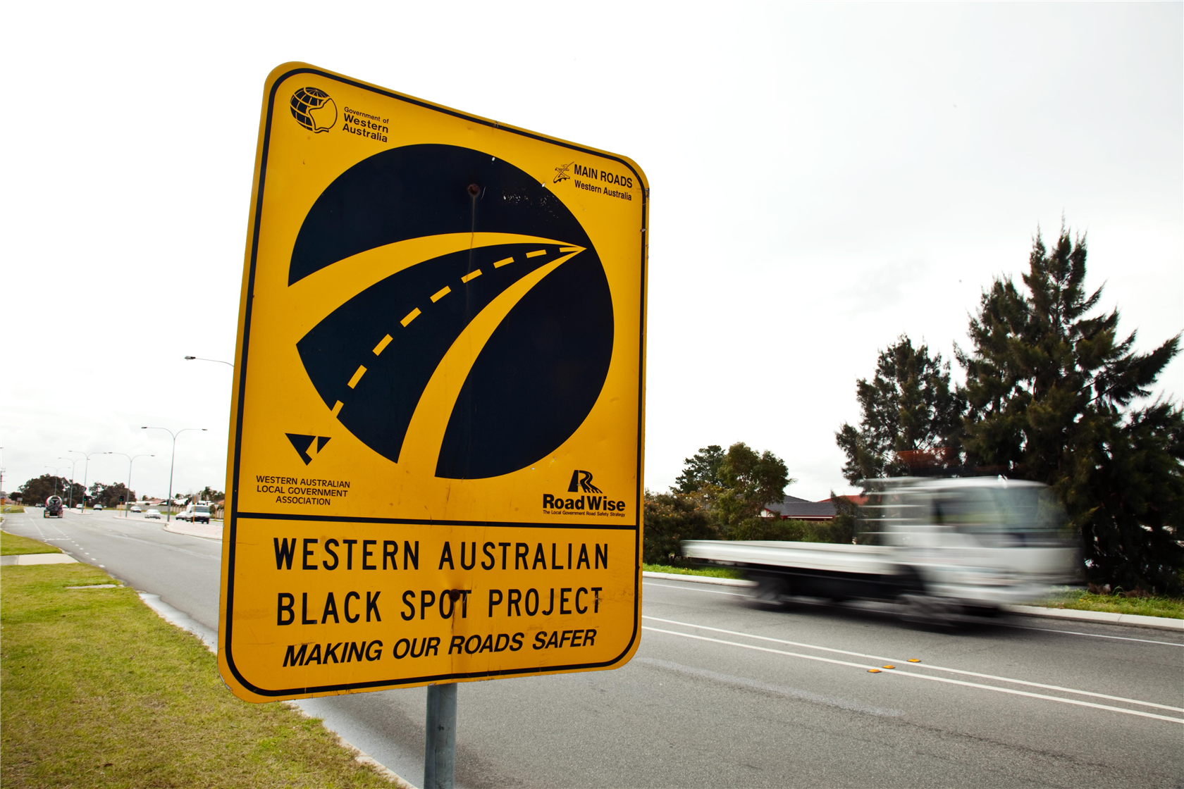 Black spot project sign