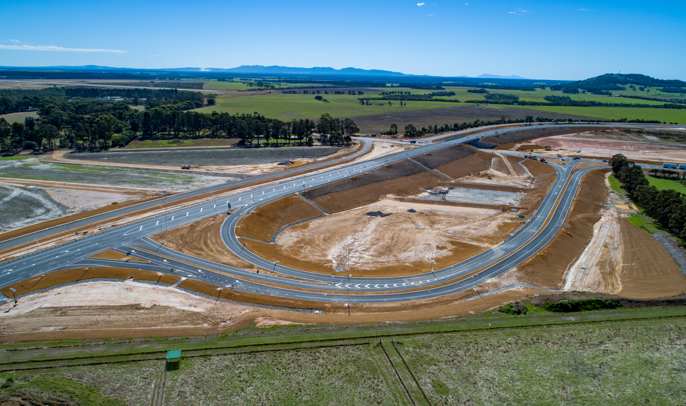 Albany Ring Road Menang intersection aerial shot