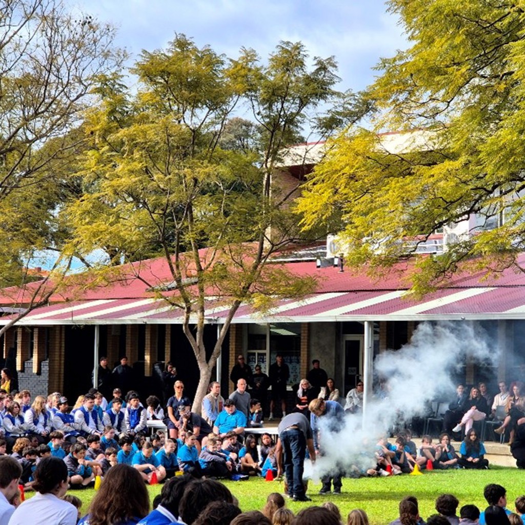 Fremantle College NAIDOC Week Careers Fair smoking ceremony