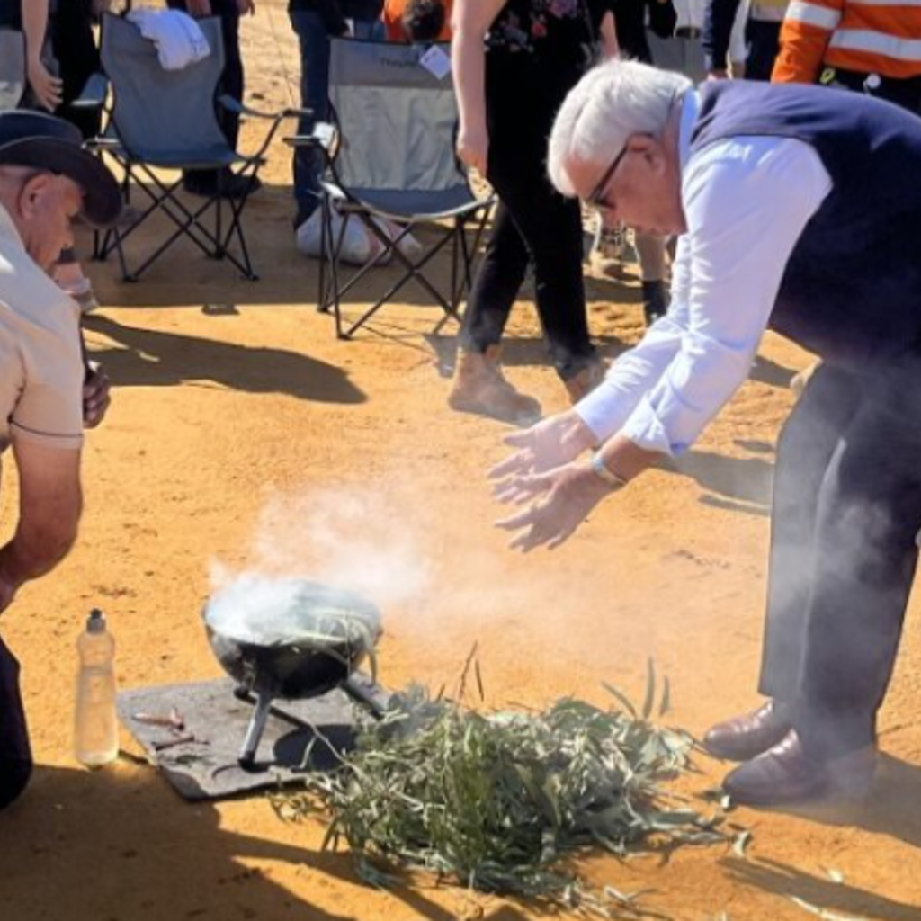 Reid Highway Interchanges project site smoking ceremony