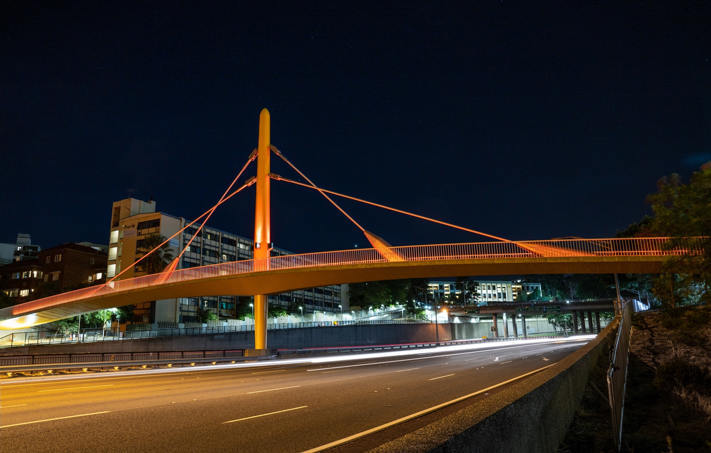 Mounts Street Bridge at night