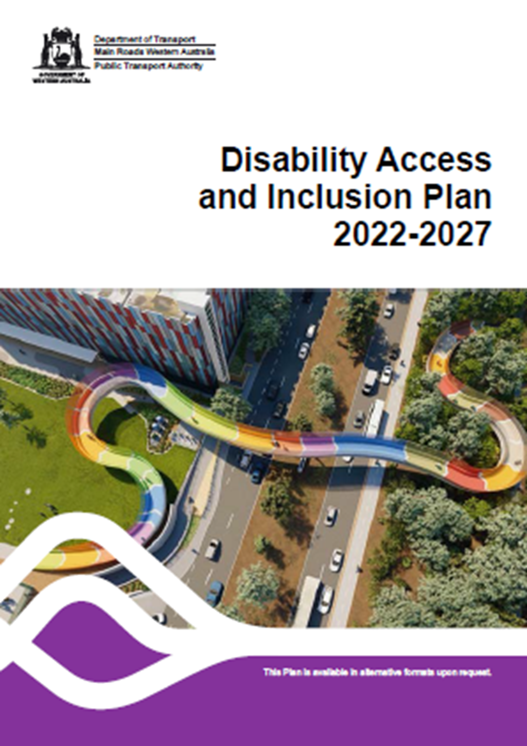 Front cover of the Disability Access and Inclusion Plan (DAIP) 2022-27