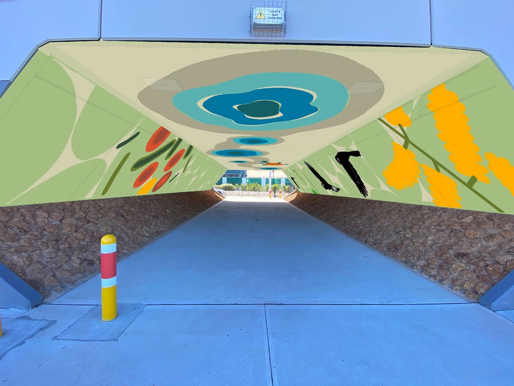 Photo of Butler boulevard underpass artwork