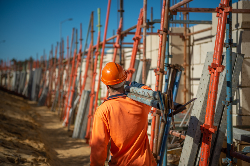 Construction worker - noise wall