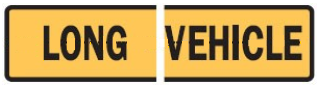 Long vehicle sign - split 1