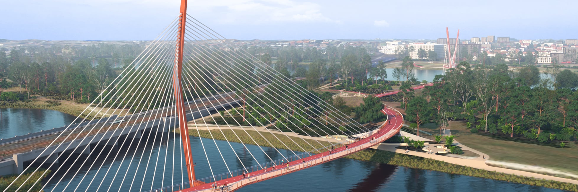 Causeway bridge illustration