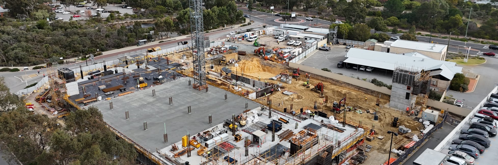 Fiona Stanley precinct car park in construction
