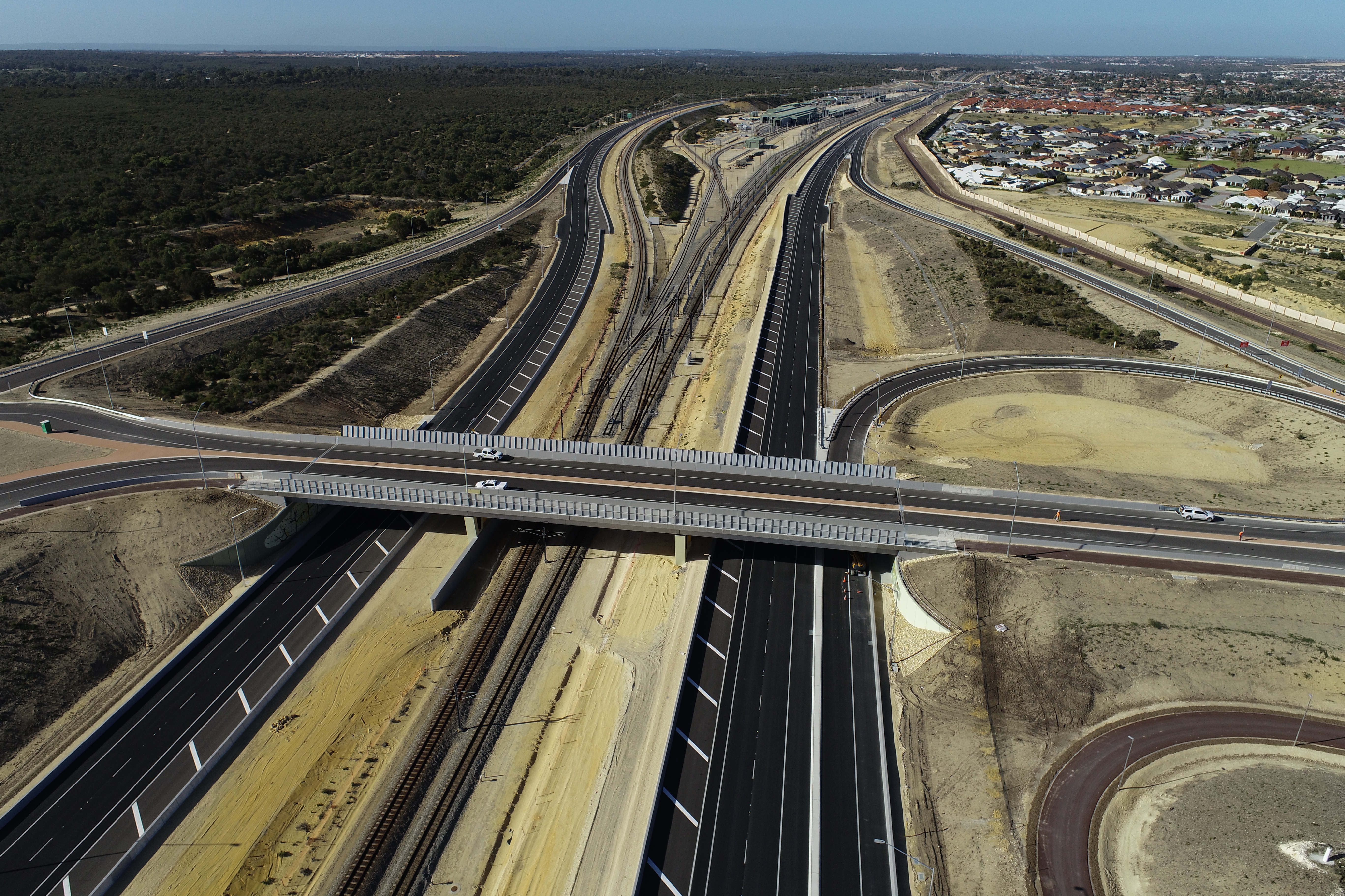 Mitchell Freeway Extension complete - Drone photo