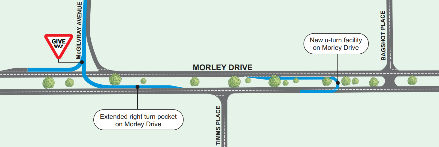 Morley Drive McGilvray Ave Project Map