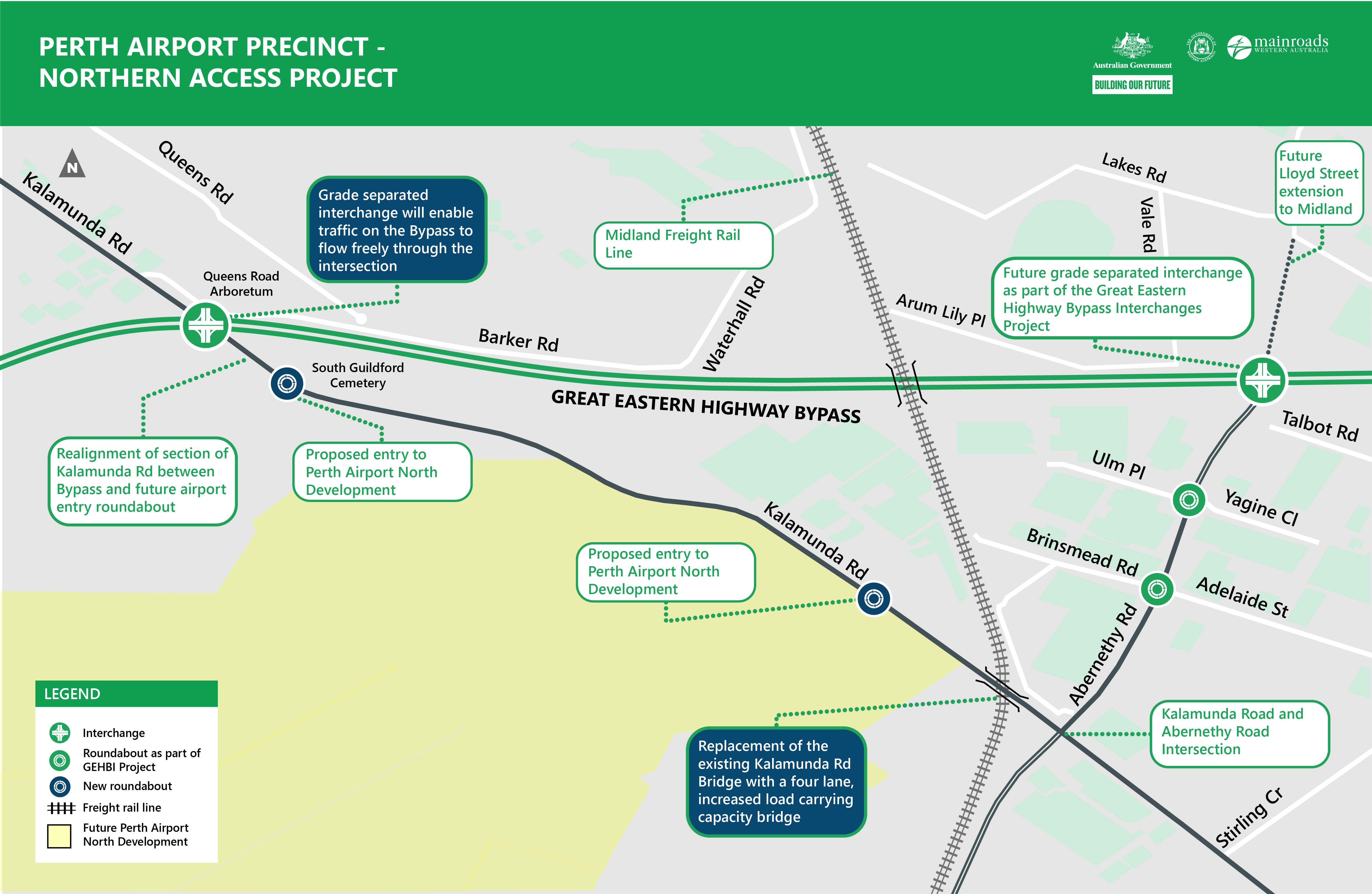 Perth Airpot Map Perth Airport Northern Access | Main Roads Western Australia