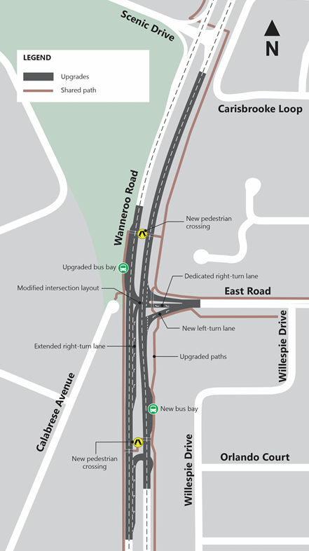 Wanneroo Road & East Road Intersection Upgrade Project Map