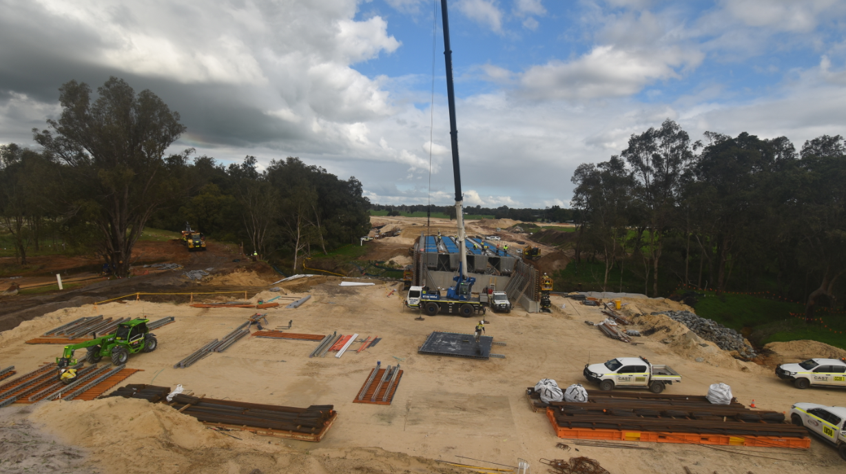 BORR - 090724 - Preston River bridge beam installation