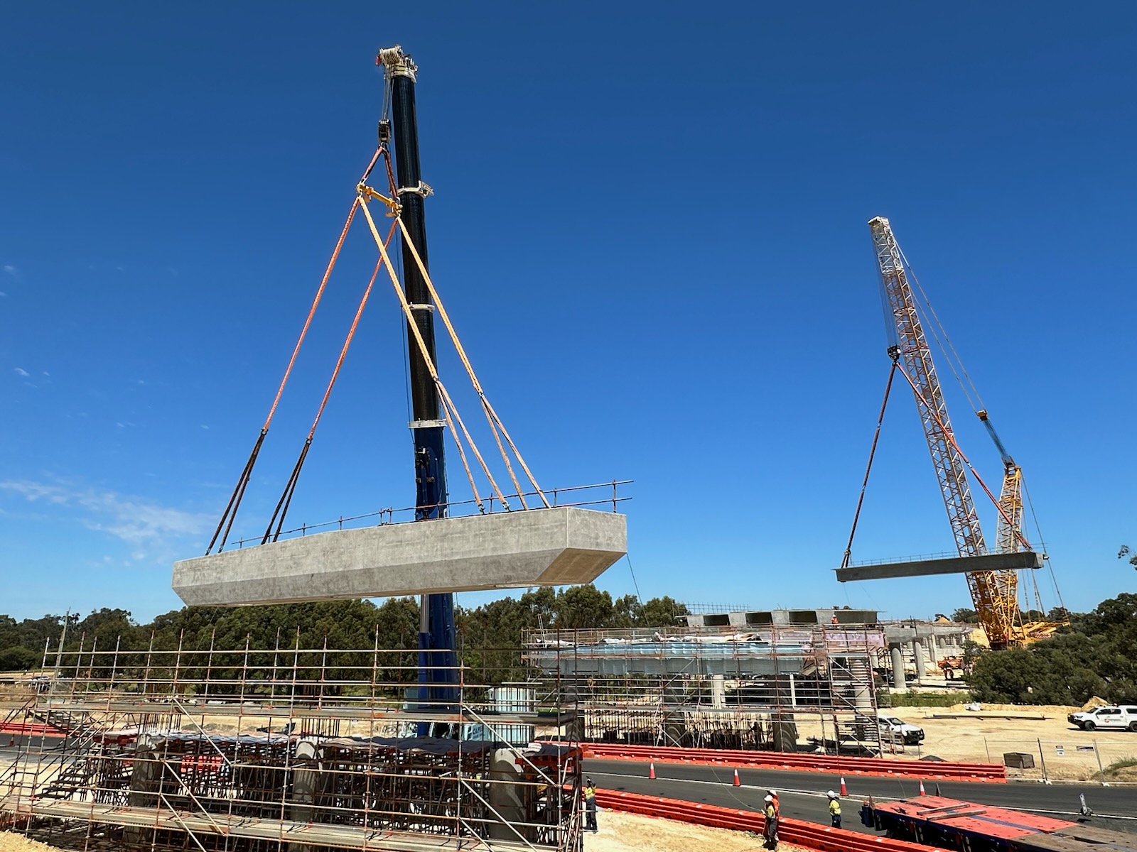 Big things instore with the Mega-Bridge beams install