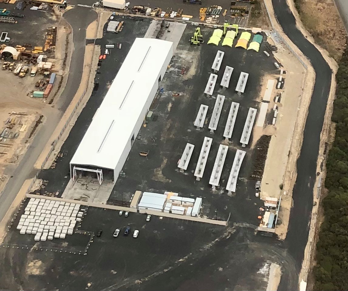 Next phase of bridge beam installation