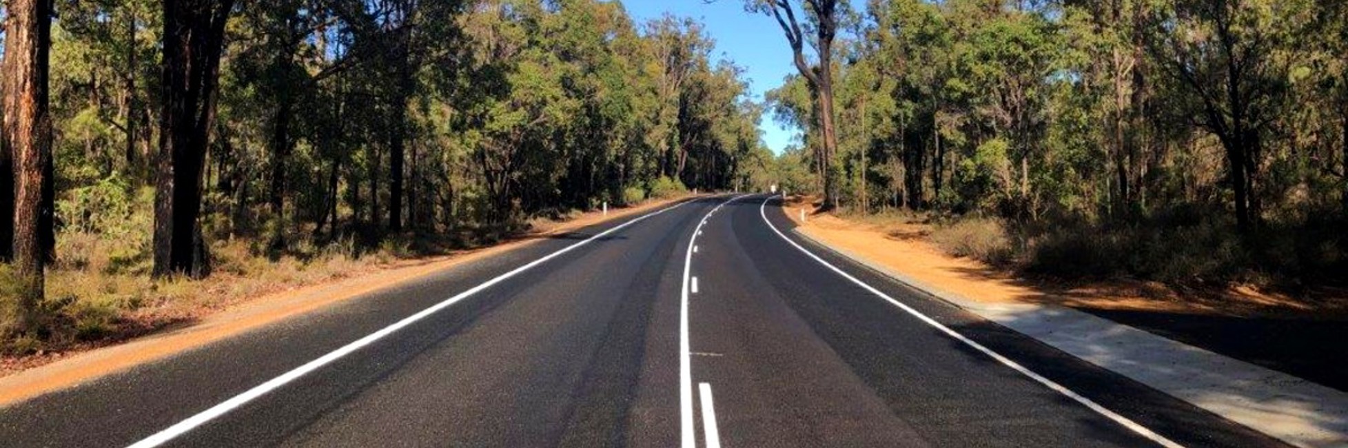 Newly surfaced road