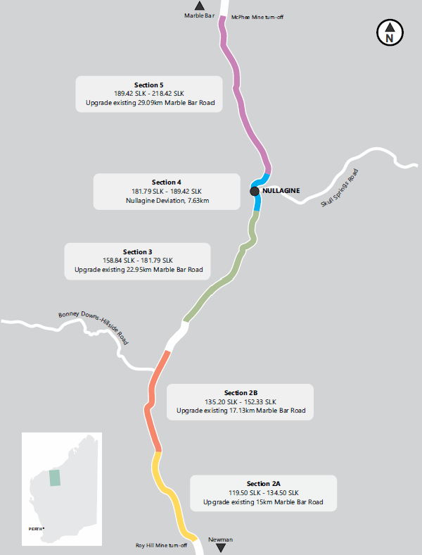 Marble Bar Road Upgrade Project Map