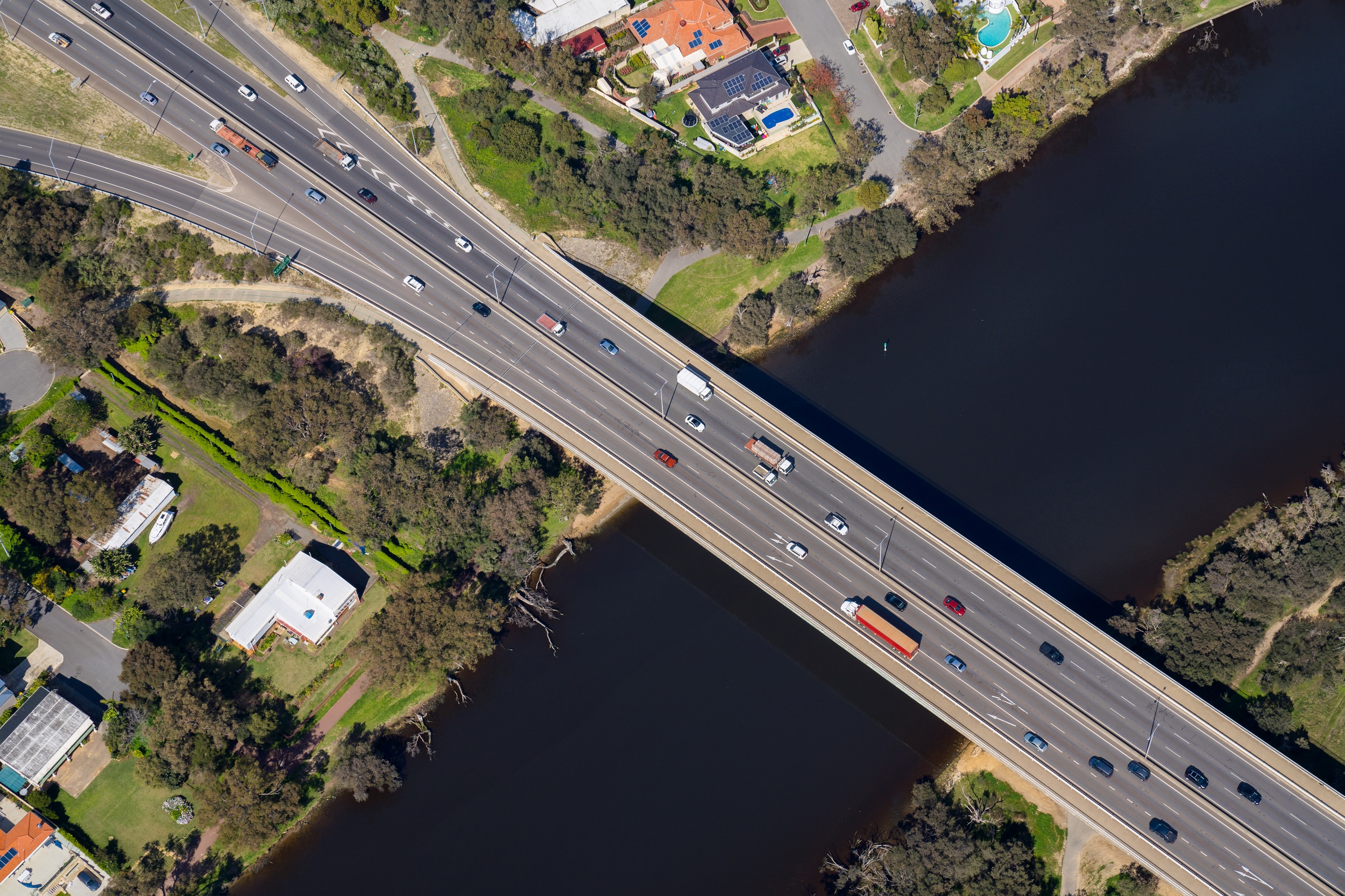Top view of the highway