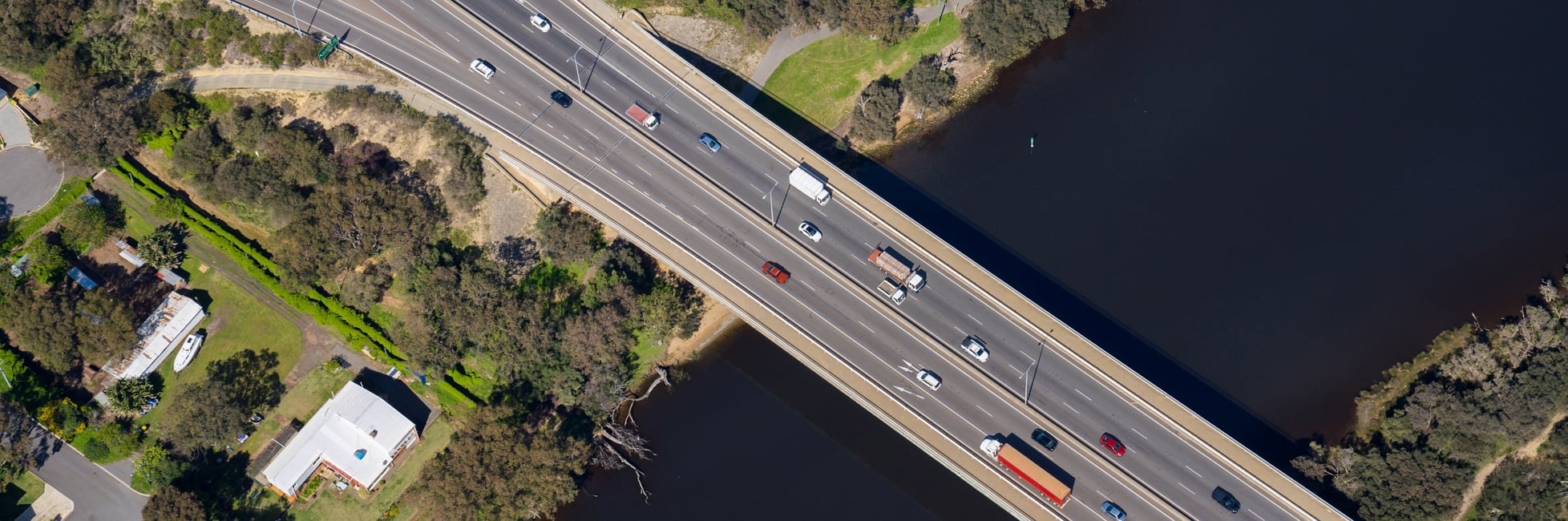 Top view of the highway
