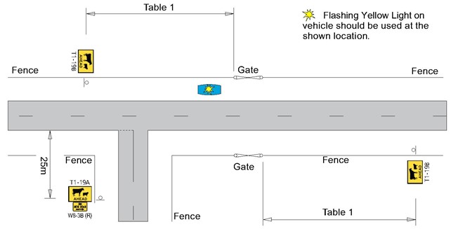 Stock Crossing - Figure 2 - Stock Crossing Site near an intersection