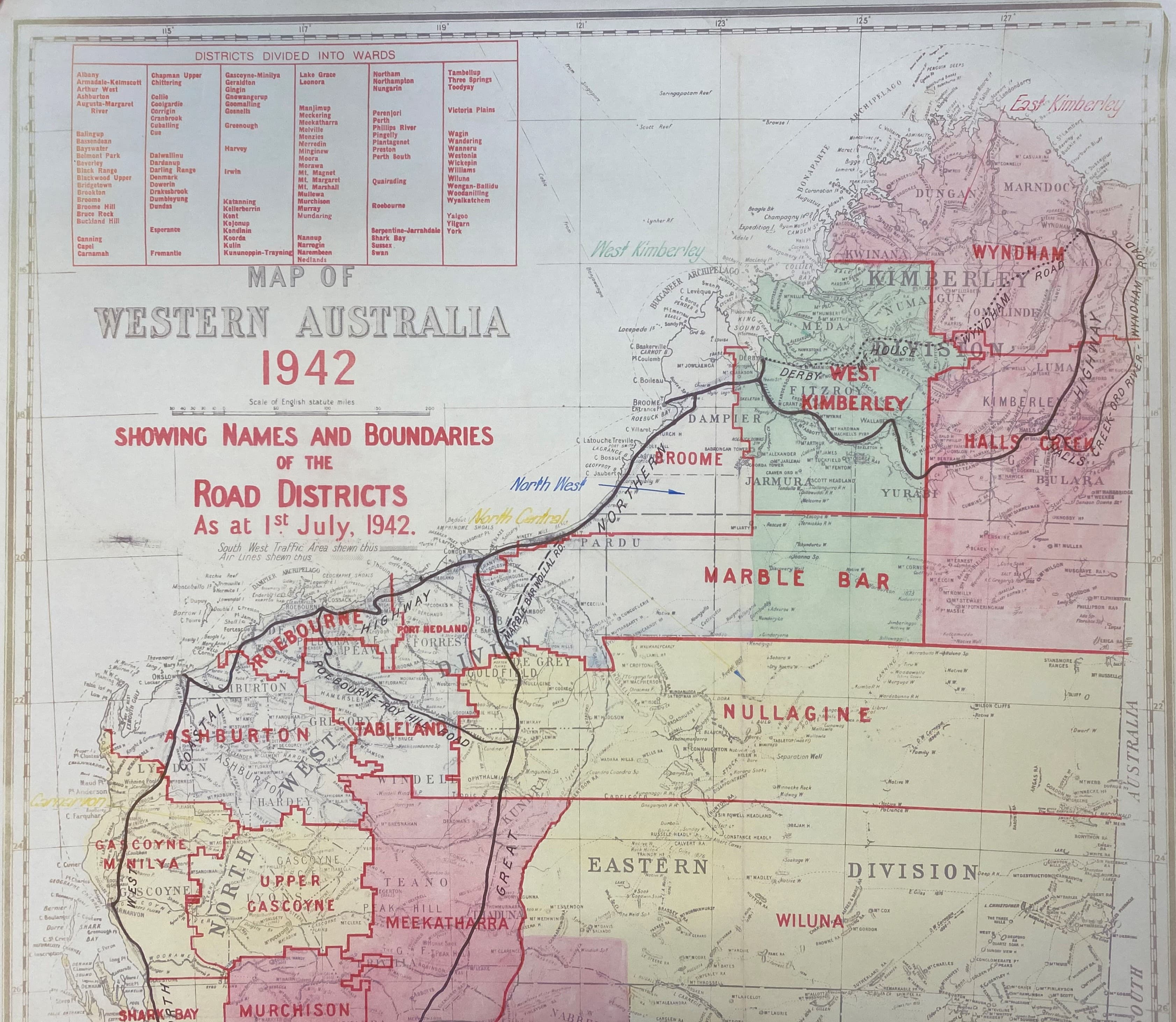 Early Kimberley regional map